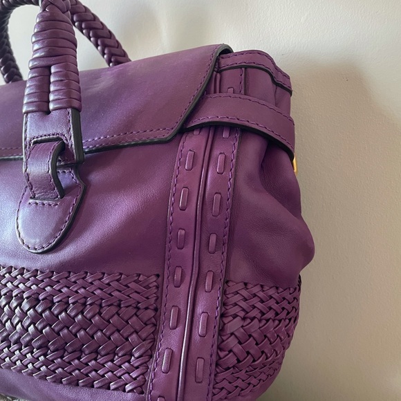 Violet purple leather gucci handmade top handle bag $3600 retail authentic - Picture 10 of 17